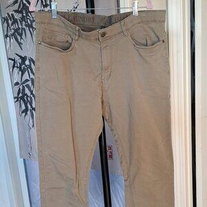 English Laundry Pants Men's 38x29 Beige Stretch Straight Chino Golf Outdoor